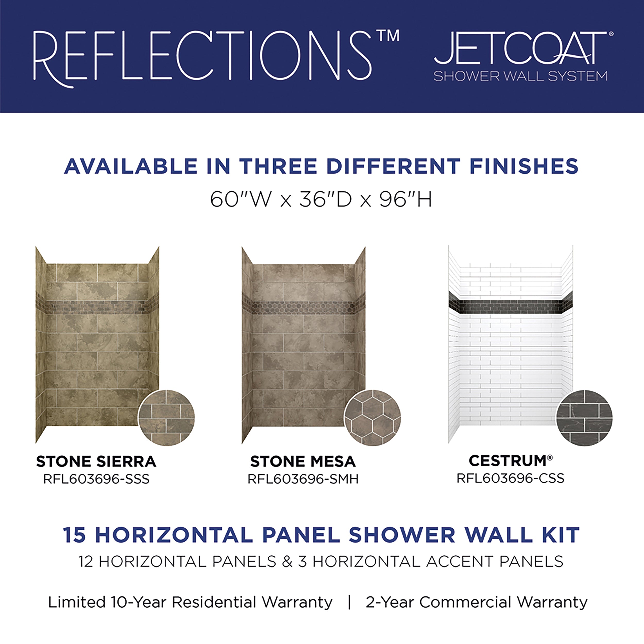 JETCOAT REFLECTIONS Shower Wall System – Craft+Main.com