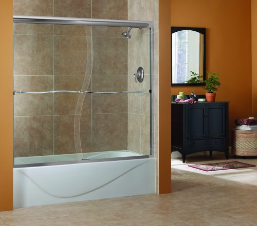 Cove Frameless S Cut Sliding Tub, Frameless Sliding Shower Doors For Tubs
