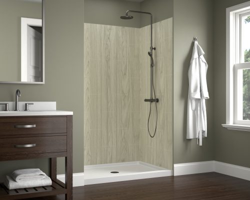 Five Panel Shower Wall System, One Piece Tub Surround Menards