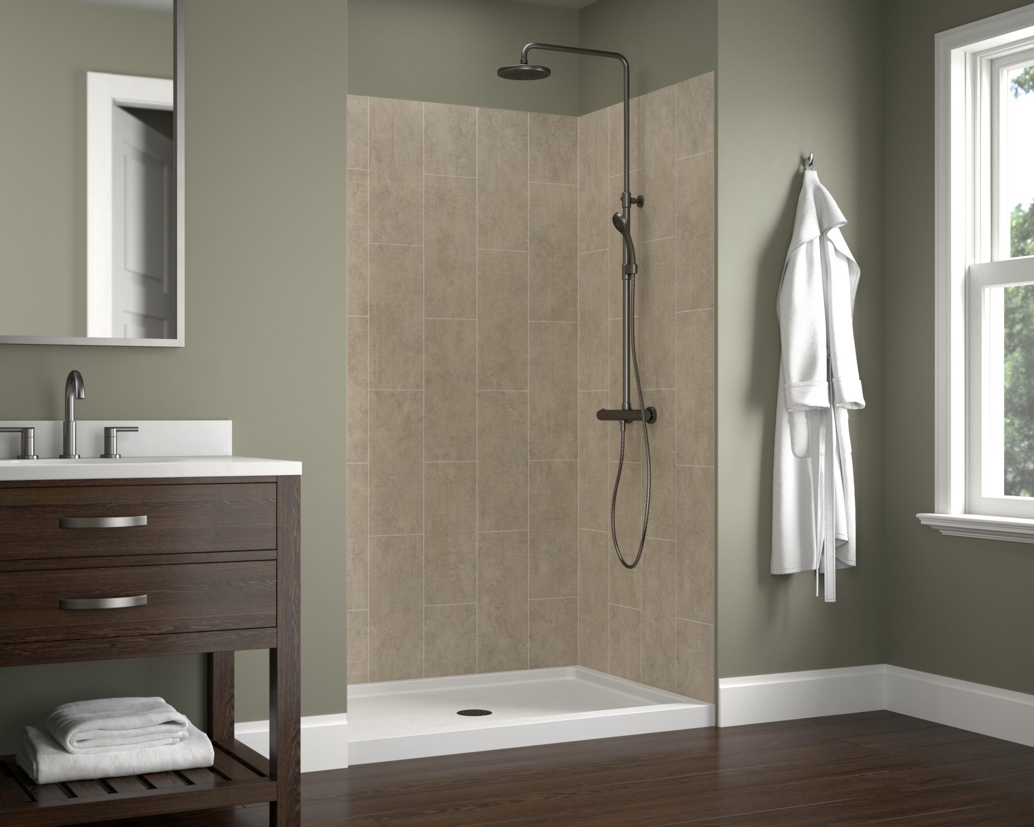 Jetcoat® 48" x 34" x 78" Five Panel Shower Wall System CRAFT + MAIN®